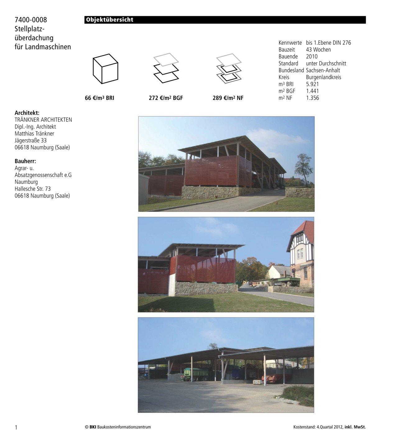 Veröffentlichung BKI Baukosteninformationszentrum