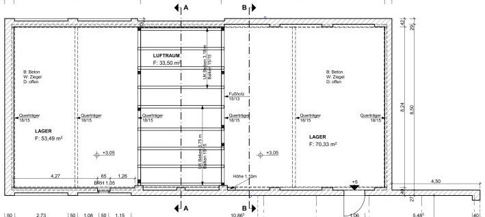 Grundriss Obergeschoss, Bestand